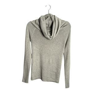Miou Muse Gray Ribbed Cowl Neck Long Sleeve Sweater Small